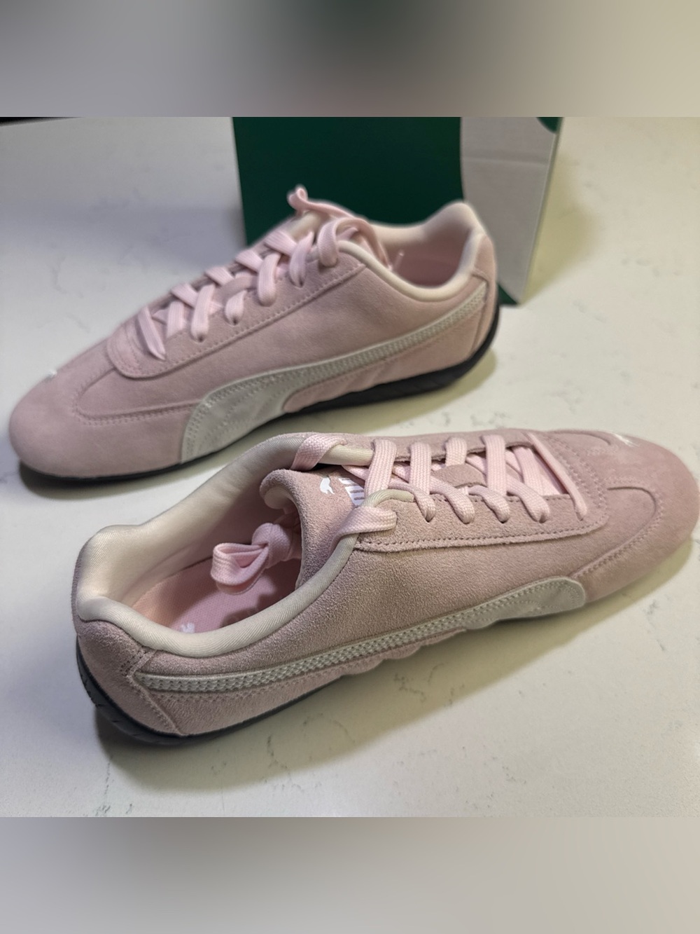 Puma Speedcat OG Wns Whisp of Pink Puma White Size 9 Women Sneakers New Box